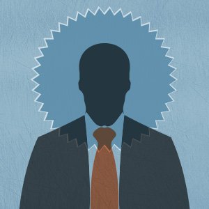 illustration of man with seal