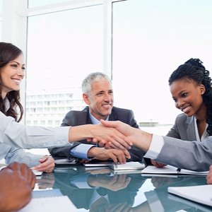 business people shaking hands