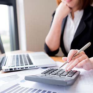 Woman Performing Accounting