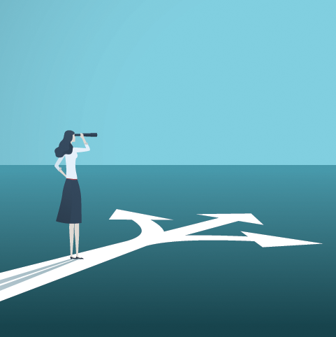 woman at a cross-roads