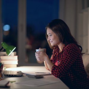 Woman Studying Healthcare Administration